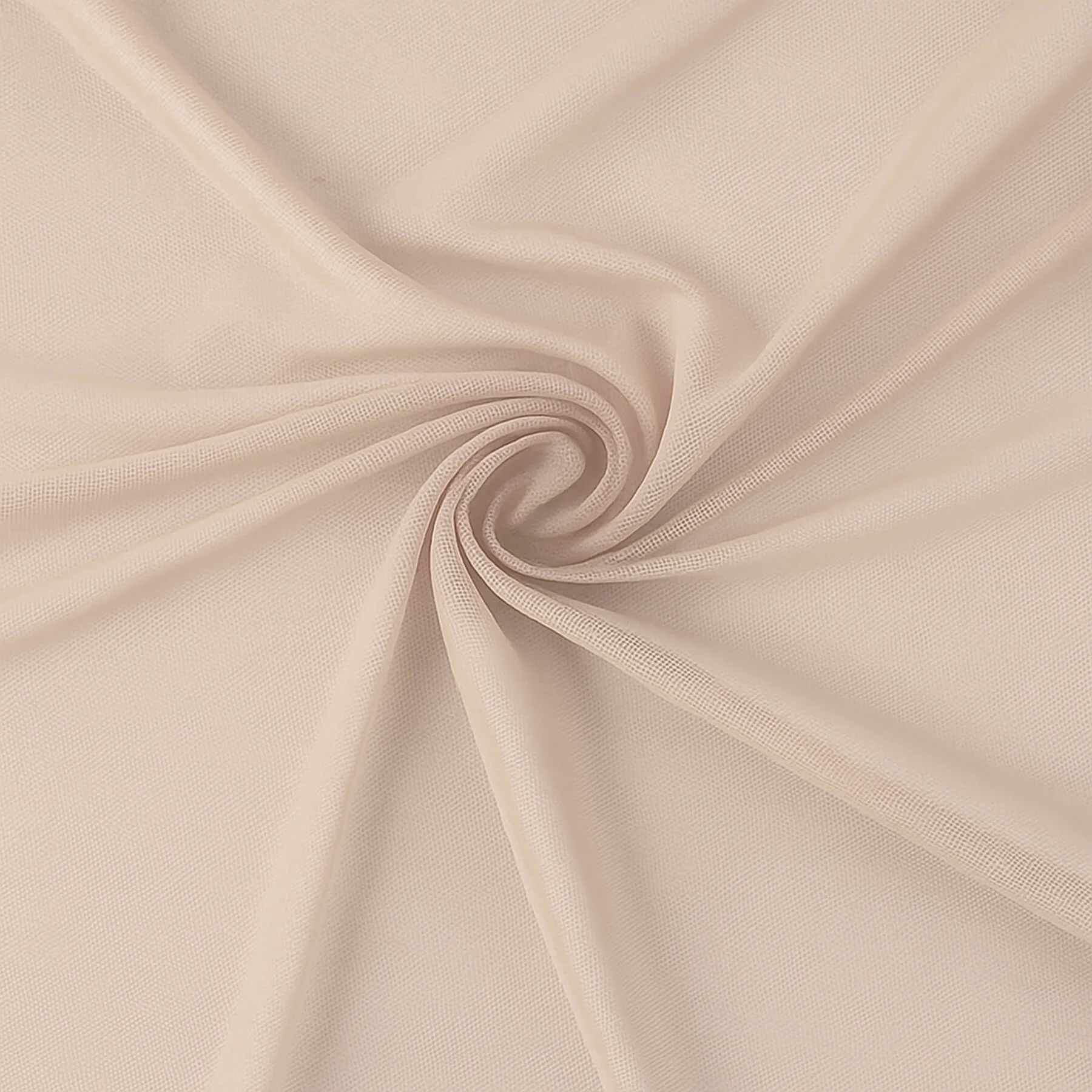 Mesh Stof Stretch Licht Beige