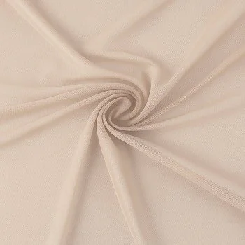 Mesh Stof Stretch Licht Beige