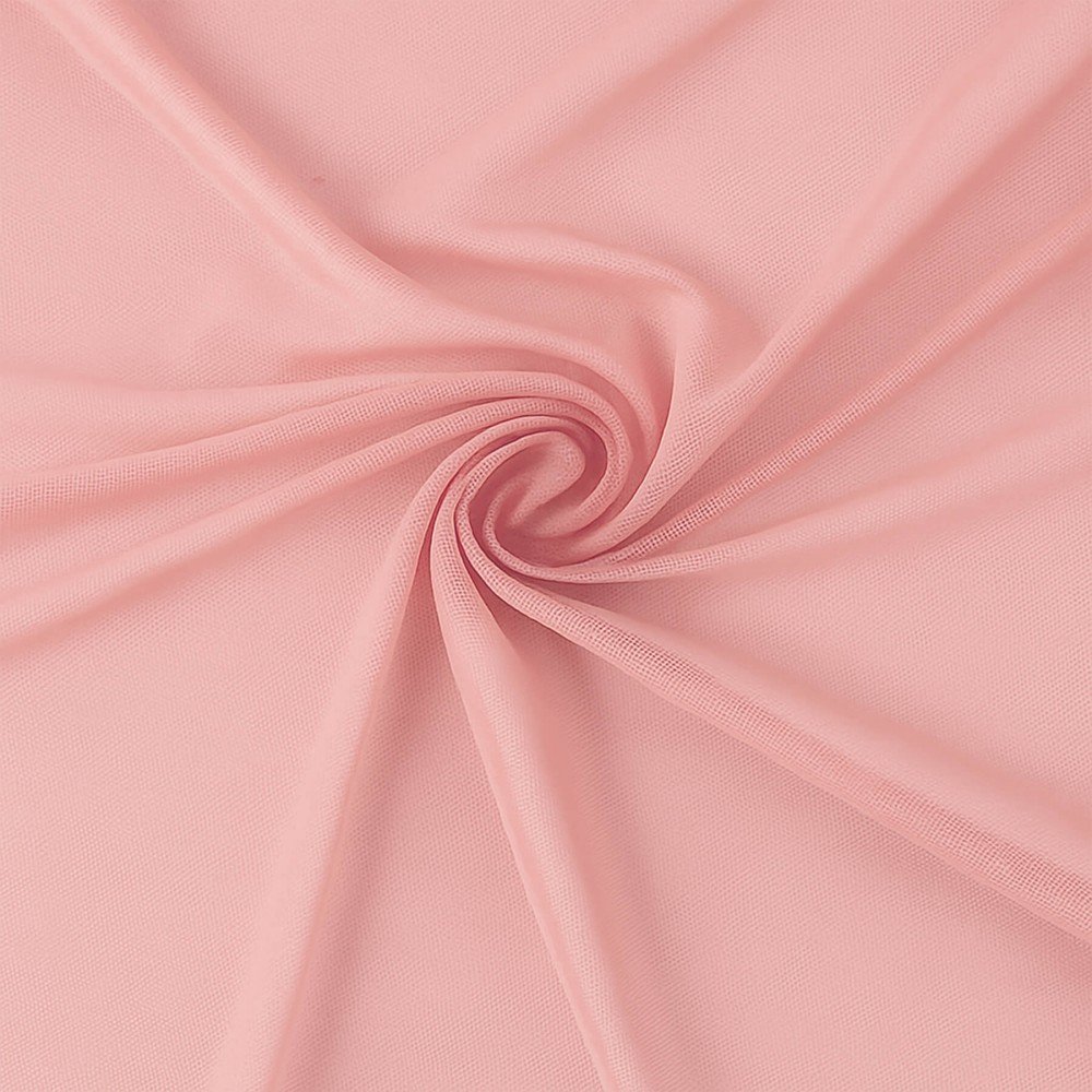 Tessuto Mesh Bielastico Nude Rosa
