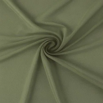 Mesh Stoff Stretch Olive Grün