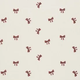 Tessuto Jersey Di Cotone Costine - Fiocco Bordeaux