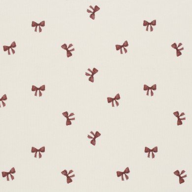 Rippstrick Jersey Stoff - Bordeaux Schleife Rippstrick Jersey Stoff - Bordeaux Schleife