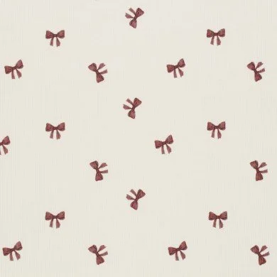 Rib Jersey Strikstof - Bordeaux Sløjfe Rib Jersey Strikstof - Bordeaux Sløjfe