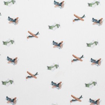 Rib Jersey Stof - Speelgoedvliegtuig