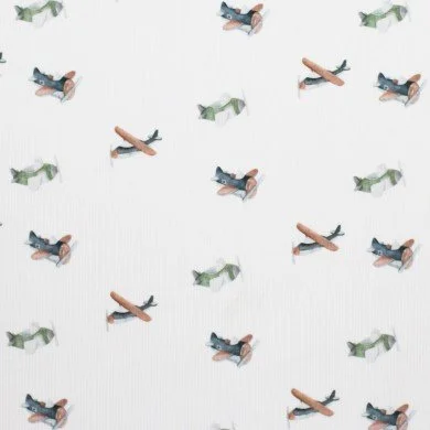 Rib Jersey Strikstof - Legetøjsfly Rib Jersey Strikstof - Legetøjsfly