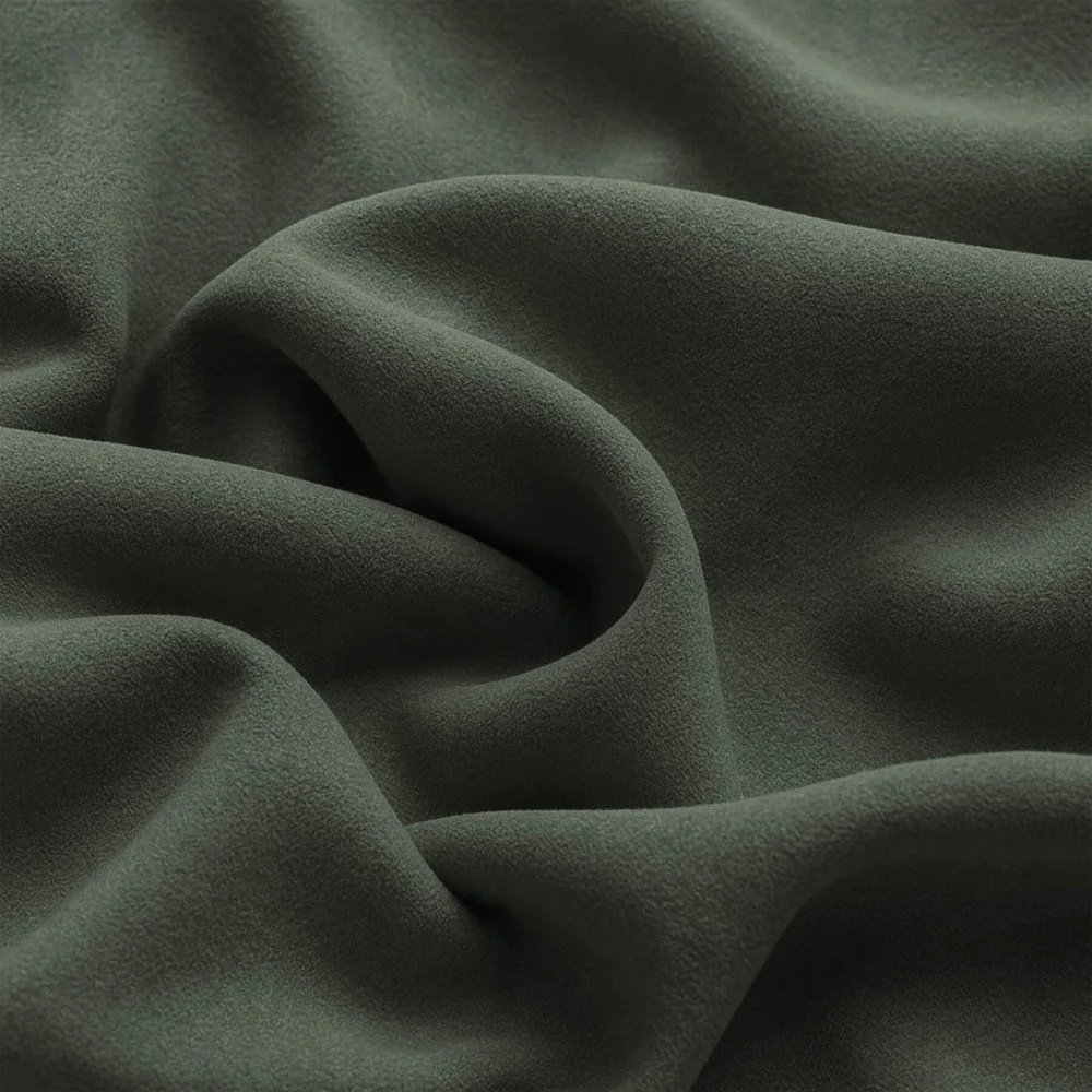 Tessuto Scuba Di Scamosciato Jersey Verde Militare