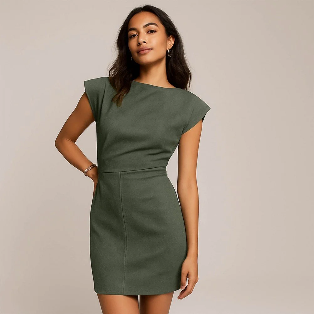 Tessuto Scuba Di Scamosciato Jersey Verde Militare
