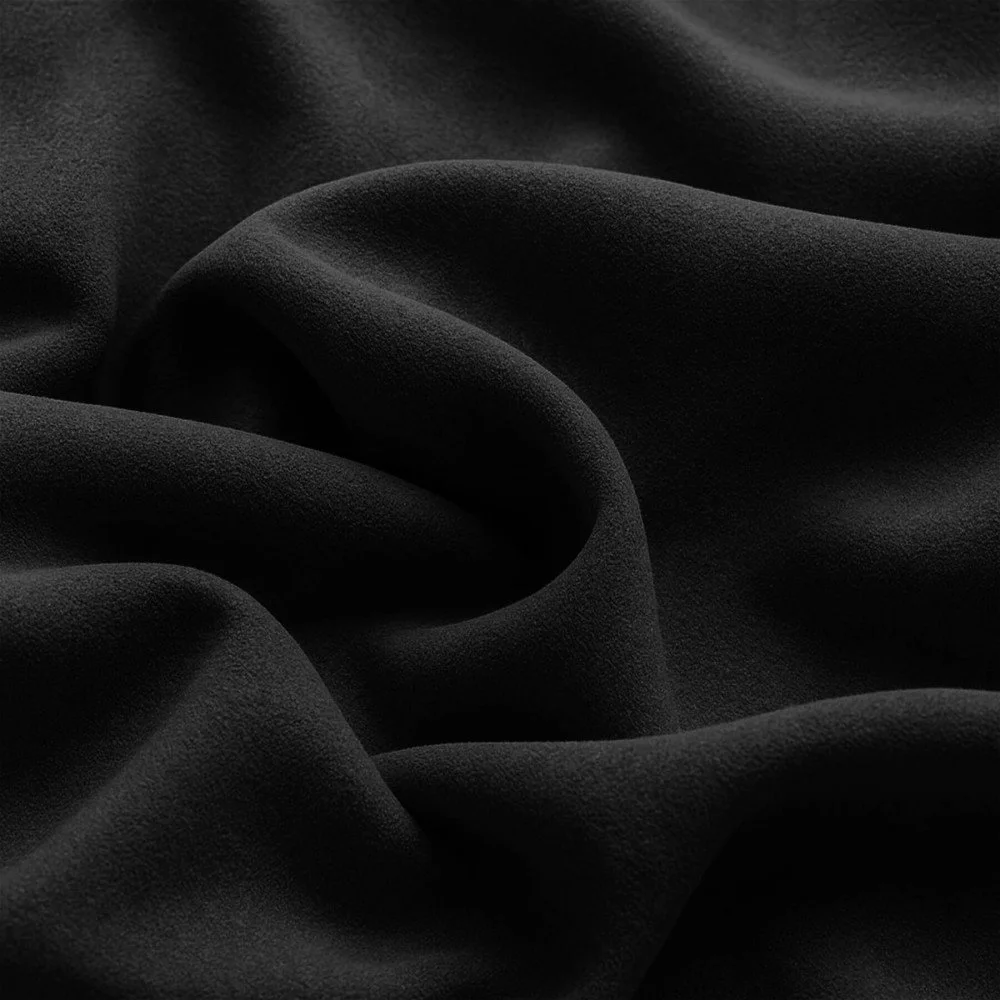 Tessuto Scuba Di Scamosciato Jersey Nero