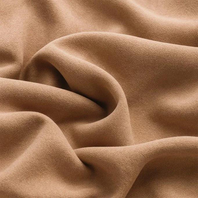 Scuba Suede Jersey Fabric Camel - (Suede Fabric)