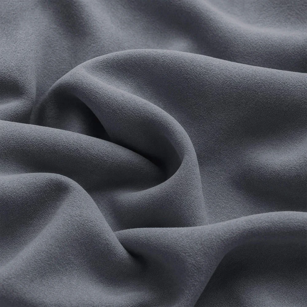 Tessuto Scuba Di Scamosciato Jersey Grigio Scuro