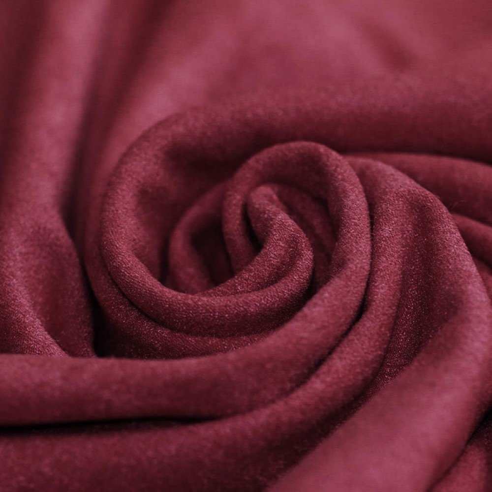 Tissu Suède Stretch (Brossé Double Face) Bordeaux
