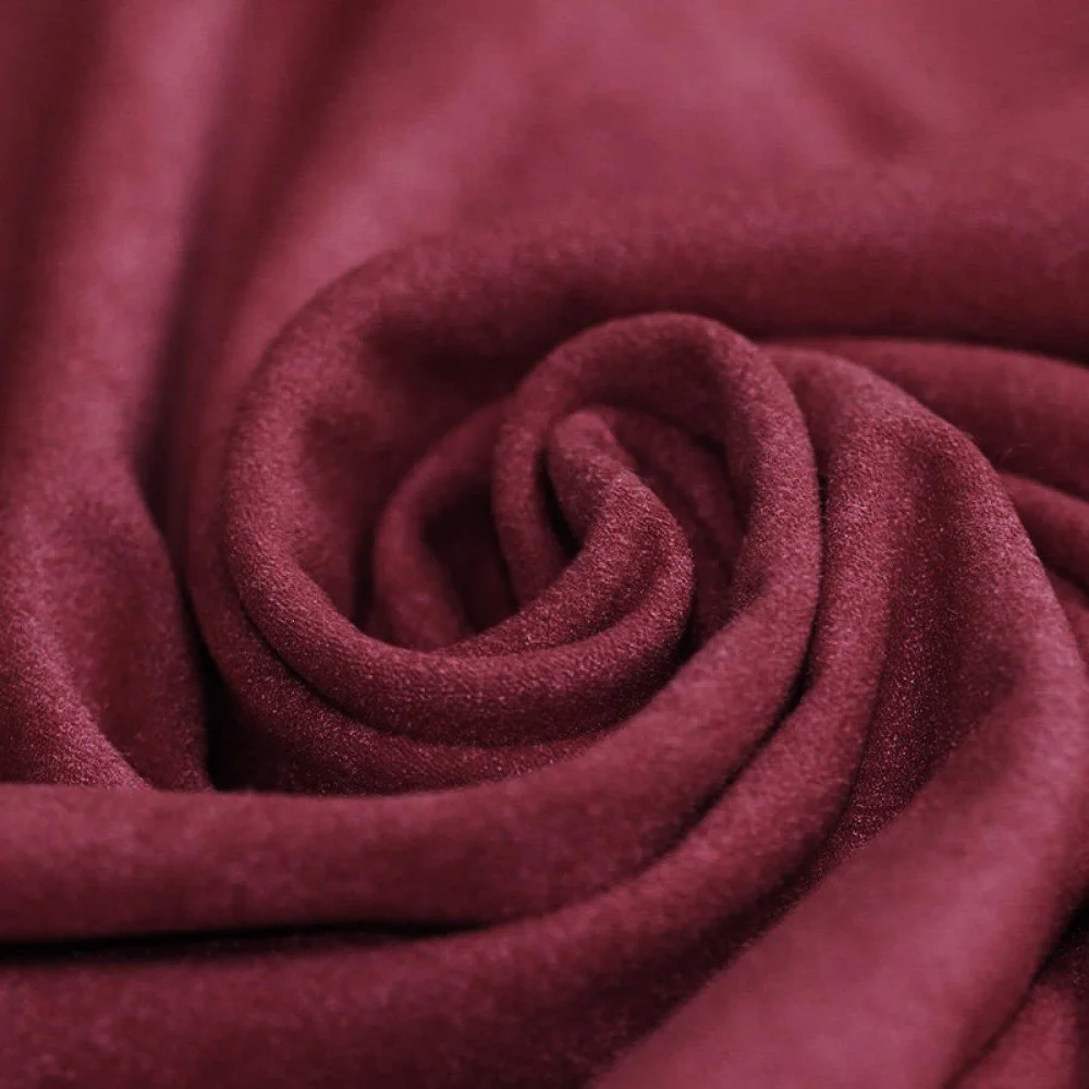 Tessuto Scamosciata Stretch (Doppia Faccia) Bordeaux