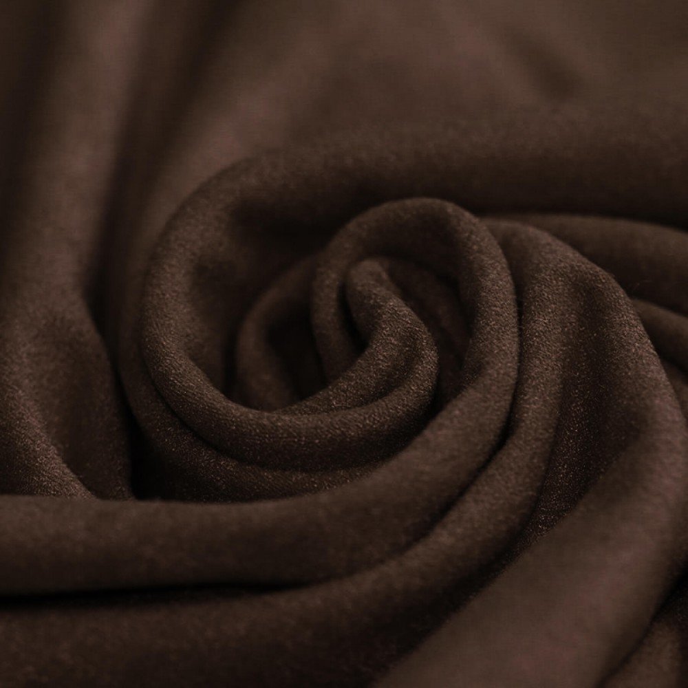 Tissu Suède Stretch (Brossé Double Face) Brun Foncé