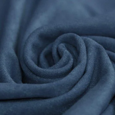 Stretch Wildleder Stoff  (Doppelseitige Gebürstet) Dunkel Jeans - (Wildleder Stoffe )