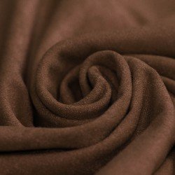 Stretch Suede Fabric (Double-Sided Brushed) Chocolate Brown