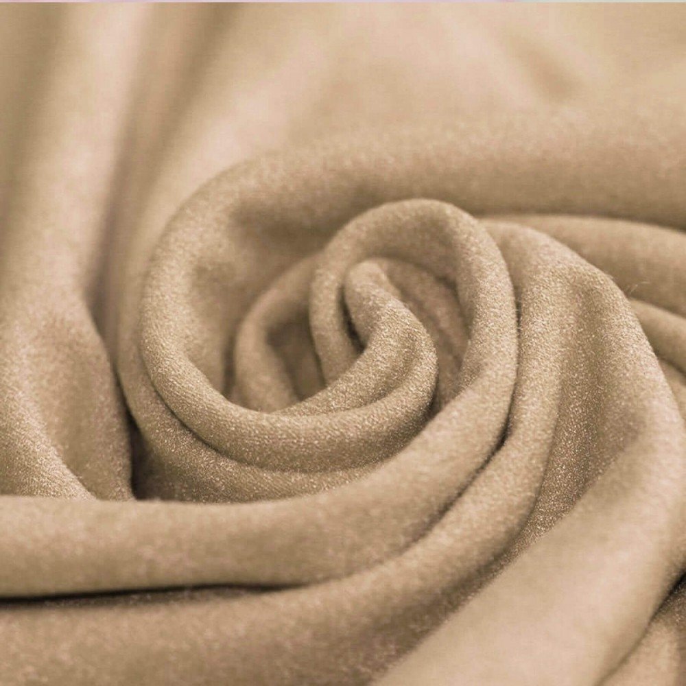 Tissu Suède Stretch (Brossé Double Face) Sable Beige