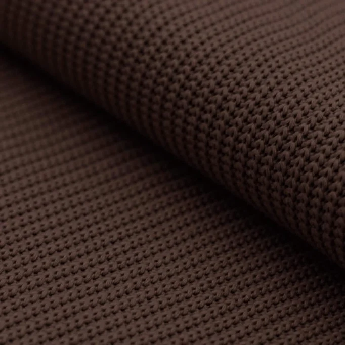 Tissu Point De Maille Tricot Brun Chocolat - (Tissus Deco)