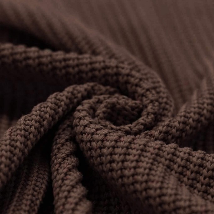 Tessuto Lavorato a Maglia Marrone Cioccolato - (Deco Tessuti)