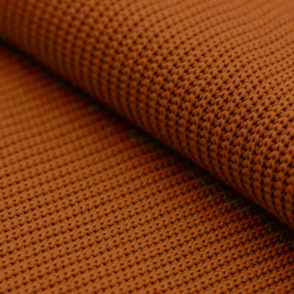 Tessuto Lavorato a Maglia Cognac