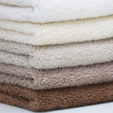 Teddy Får Stof Bomuld Råhvid - (Teddy-Bear Stof)