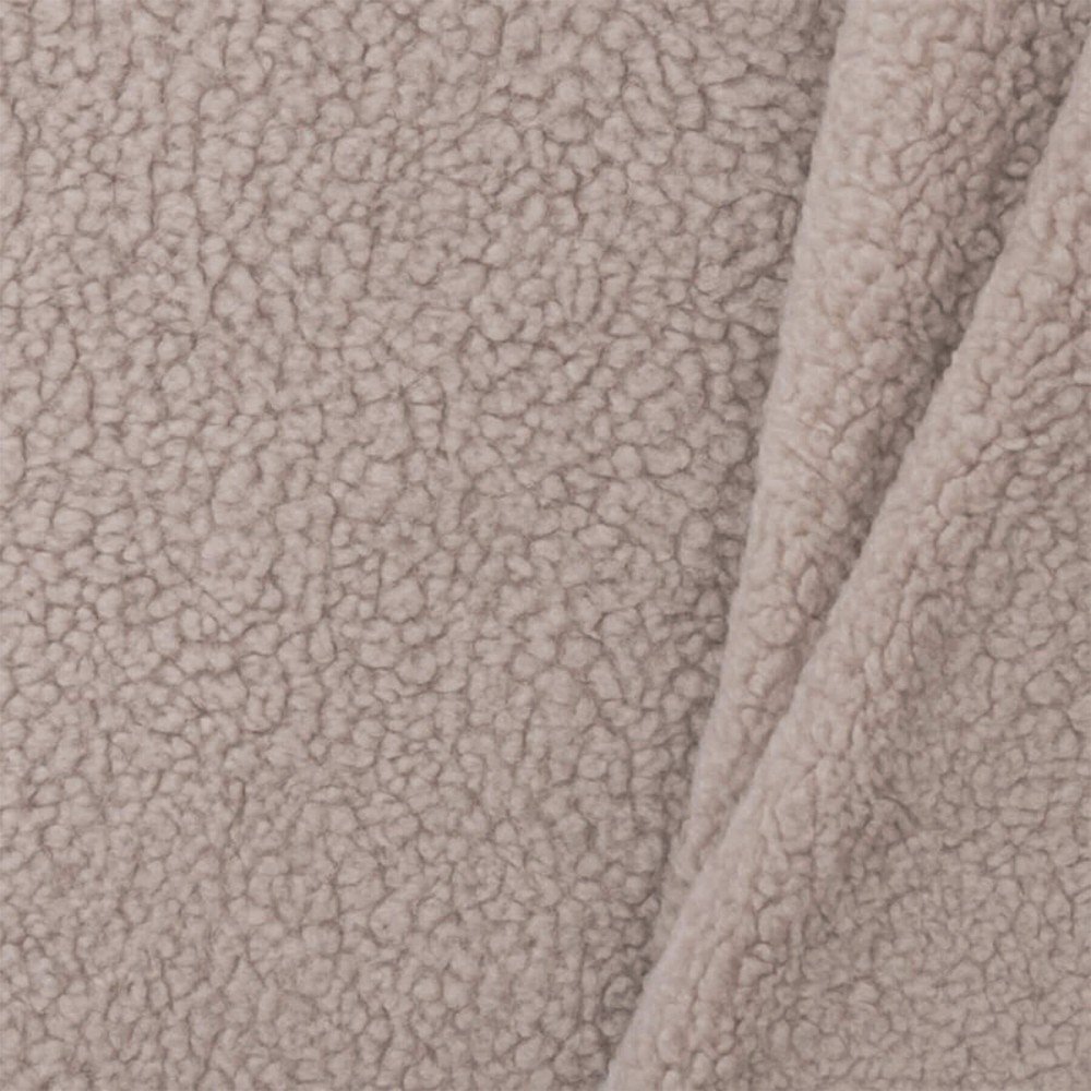 Cotton Teddy Fabric Dark Beige