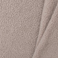 Katoenen Teddy Stof Donker Beige