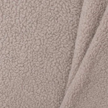 Teddy Får Stof Bomuld Mørk Beige