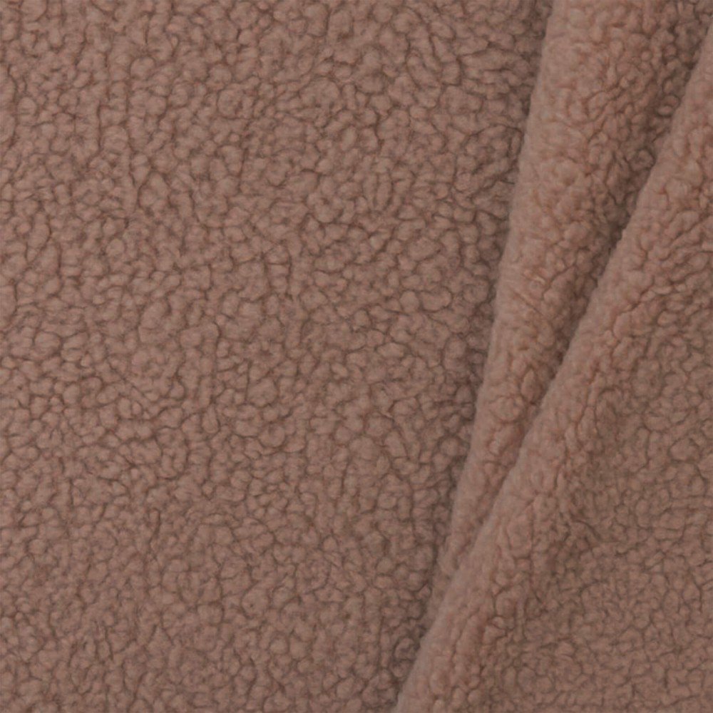 Cotton Teddy Fabric Dusty Brown