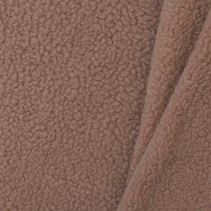 Teddy Får Stof Bomuld Dusty Brun