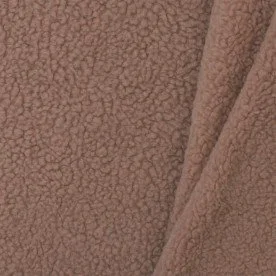 Teddy Får Stof Bomuld Dusty Brun