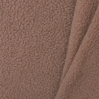 Teddy Får Stof Bomuld Dusty Brun