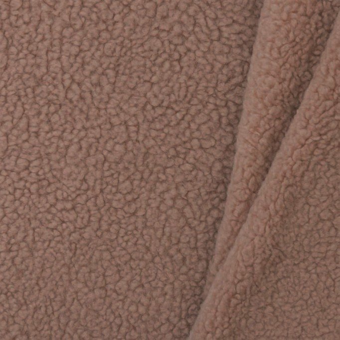 Teddy Får Stof Bomuld Dusty Brun - (Teddy-Bear Stof)