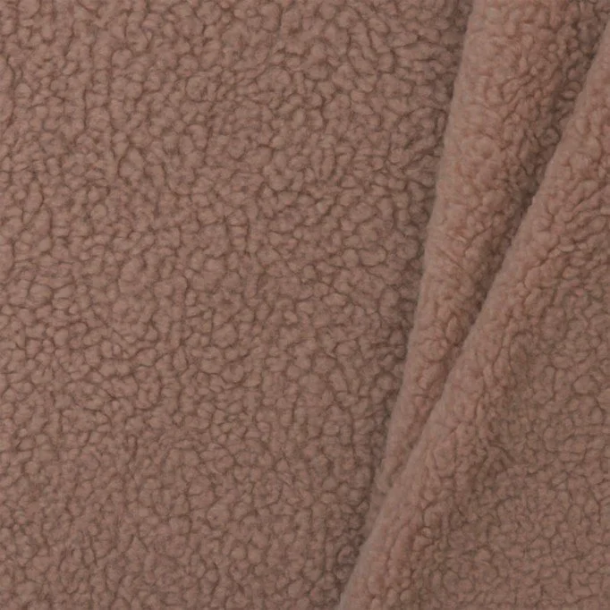Tissu Mouton De Coton Brun Poussiéreux - (Tissu Fourrure Mouton)
