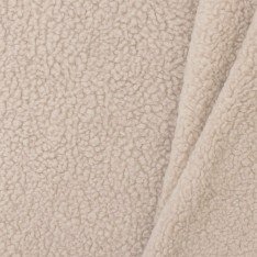 Teddy Får Stof Bomuld Lys Beige