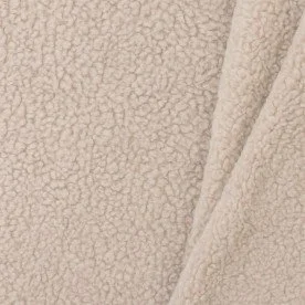 Teddy Får Stof Bomuld Lys Beige