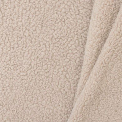 Baumwoll Teddystoff Hellbeige