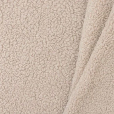 Cotton Teddy Fabric Light Beige