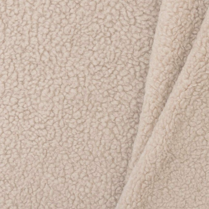 Teddy Får Stof Bomuld Lys Beige - (Teddy-Bear Stof)