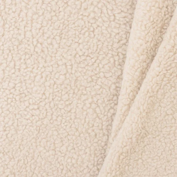 Tissu Mouton De Coton Naturel - (Tissu Fourrure Mouton)