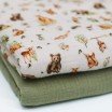Double Gauze Fabric Digital Print - Nature Animals - (Child Fabrics)