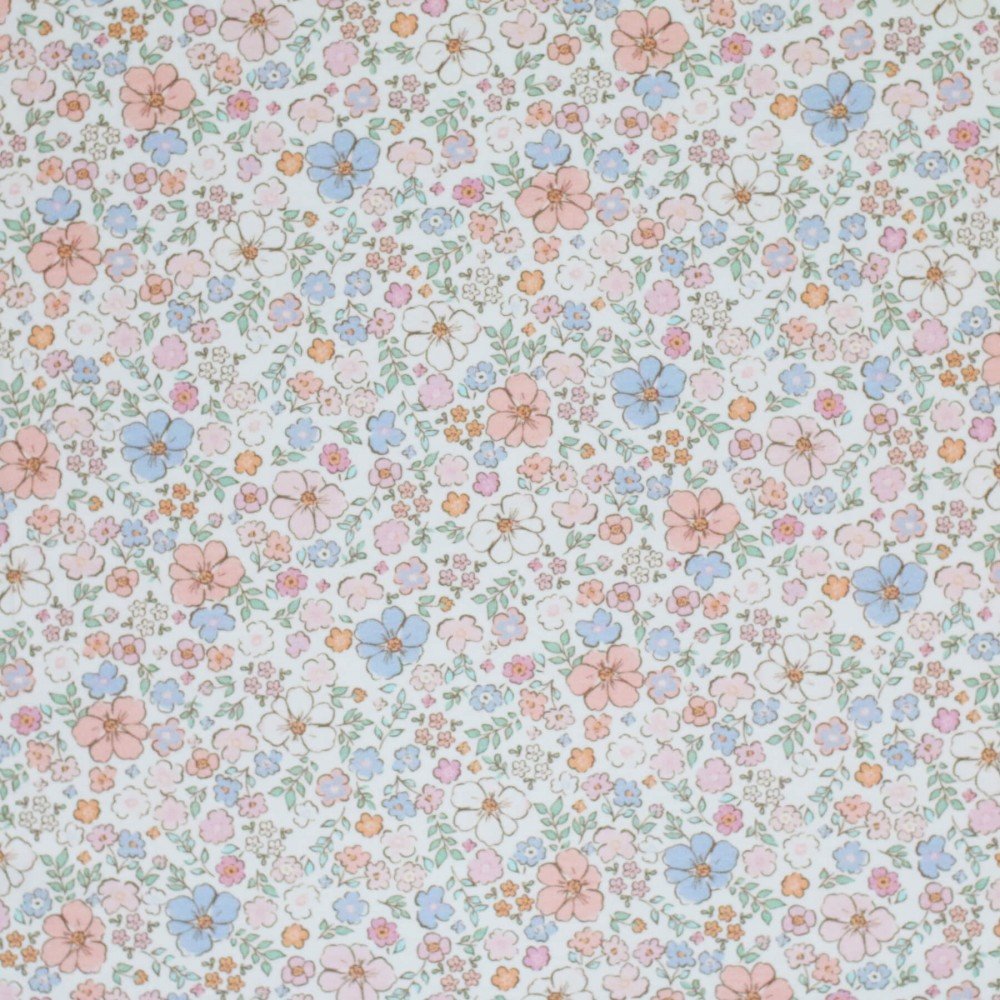 Bomuldjersey Digital Print - Sommerfølelse Nude Pink