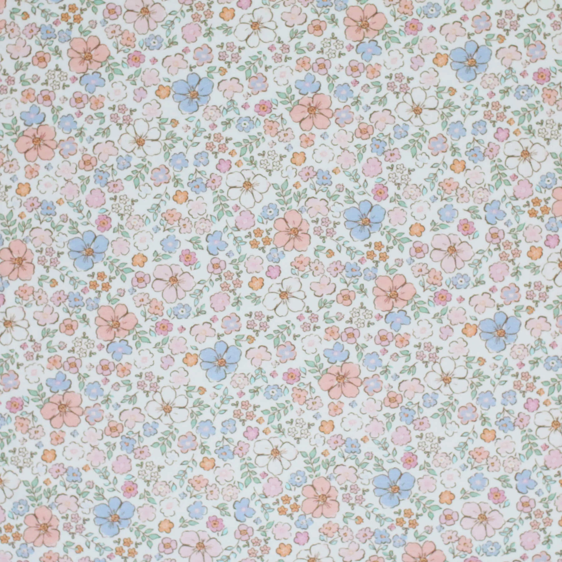 Poplin Katoen Digitale Print - Zomergevoel Nude Roze