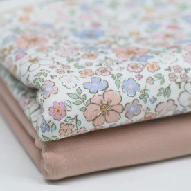 Jersey Di Cotone Stampa Digitale - Sensazione Estiva Nude Rosa