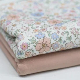 Jersey Cotton Fabric Digital Print - Summertime Feeling Nude Pink