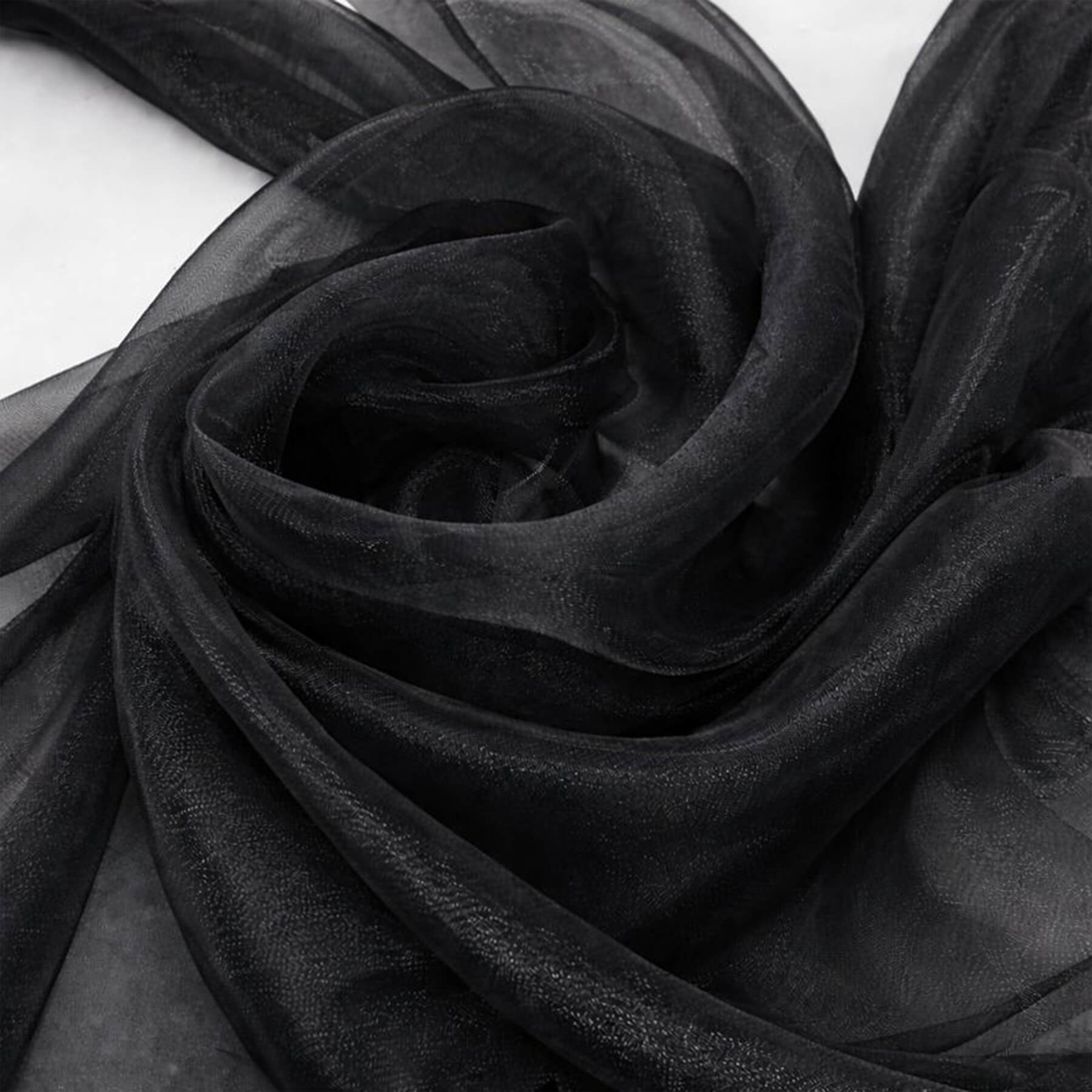 Organza Stof Zwart