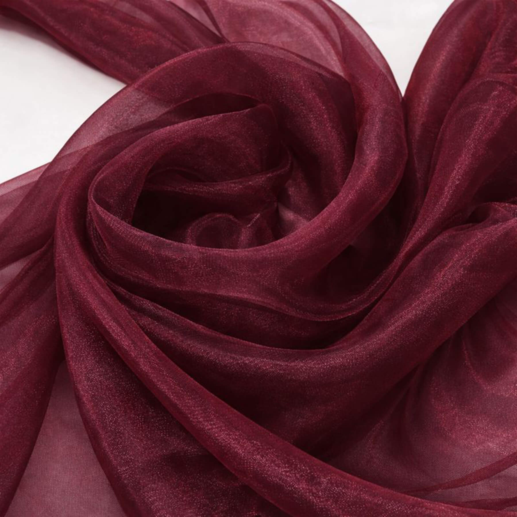 Organza Stof Bordeaux