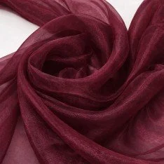 Organza Fabric Bordeaux