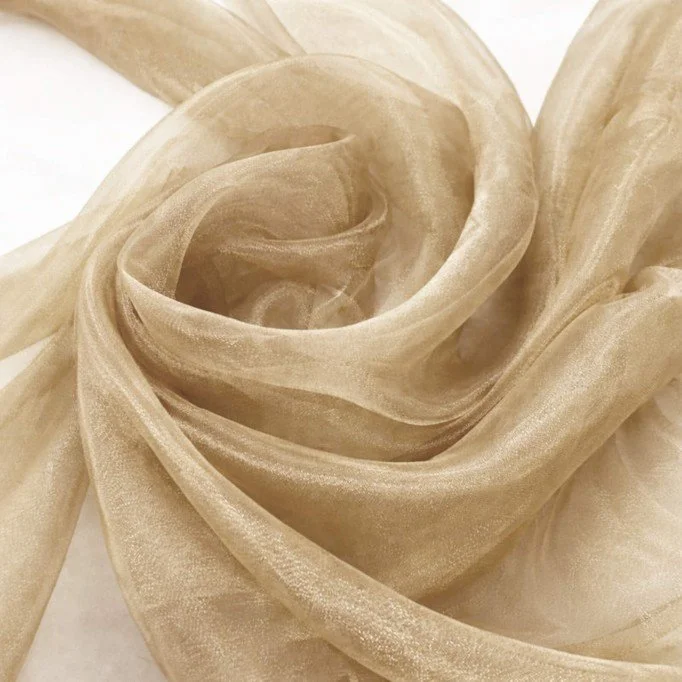 Organza Stof Champagne Beige Organza Stof Champagne Beige - (Organza Stoffen)