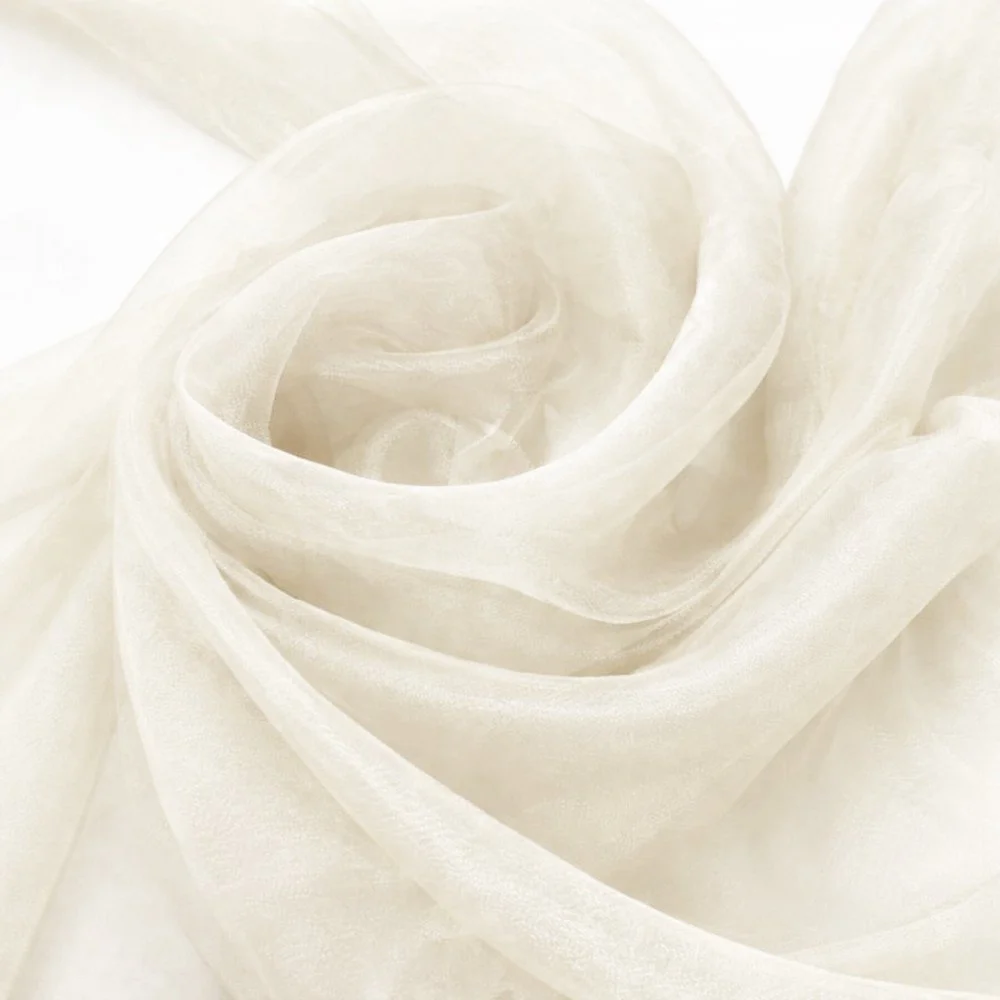 Organza Stof Ecru Organza Stof Ecru