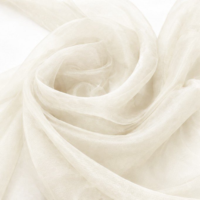 Organza Metervarer Råhvid Organza Metervarer Råhvid - (Organza Dekostof)